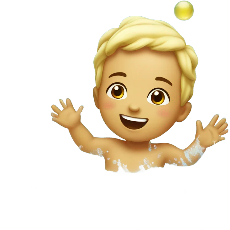 cutе baby in bath emoji