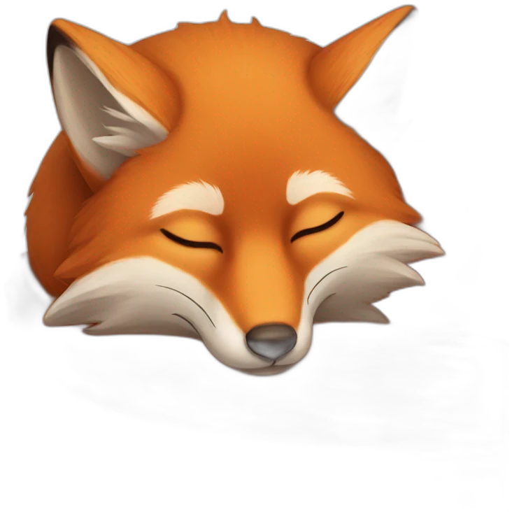 Sleeping fox emoji