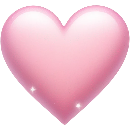 light pink heart with big white sparkles emoji