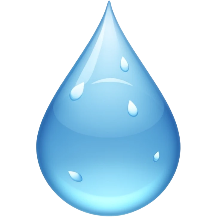 White water drops emoji