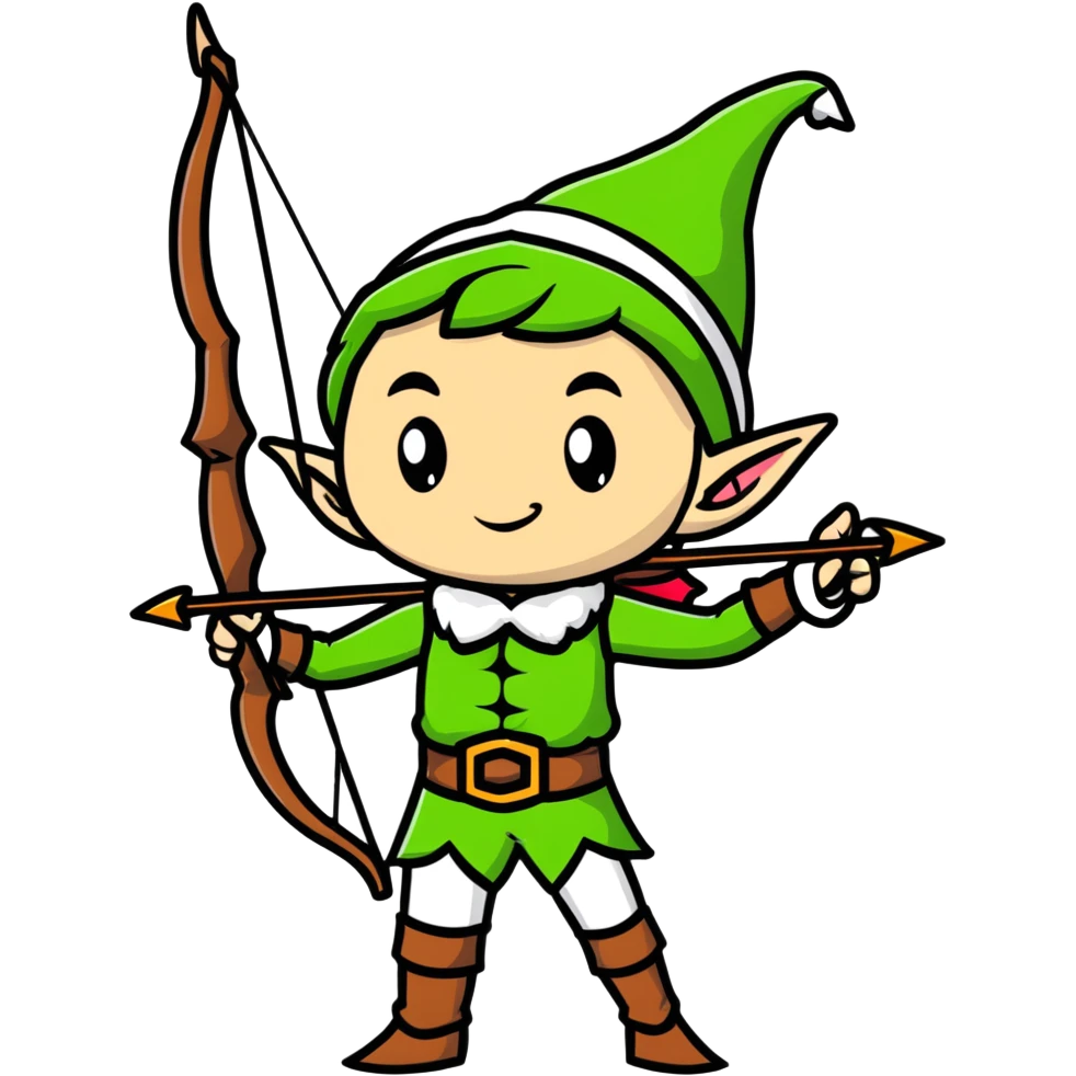 Elf archer with pointy ears and bow emoji
