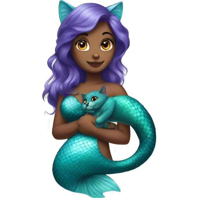 A mermaid who is a cat emoji
