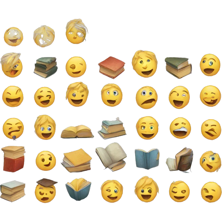 illustration book emoji