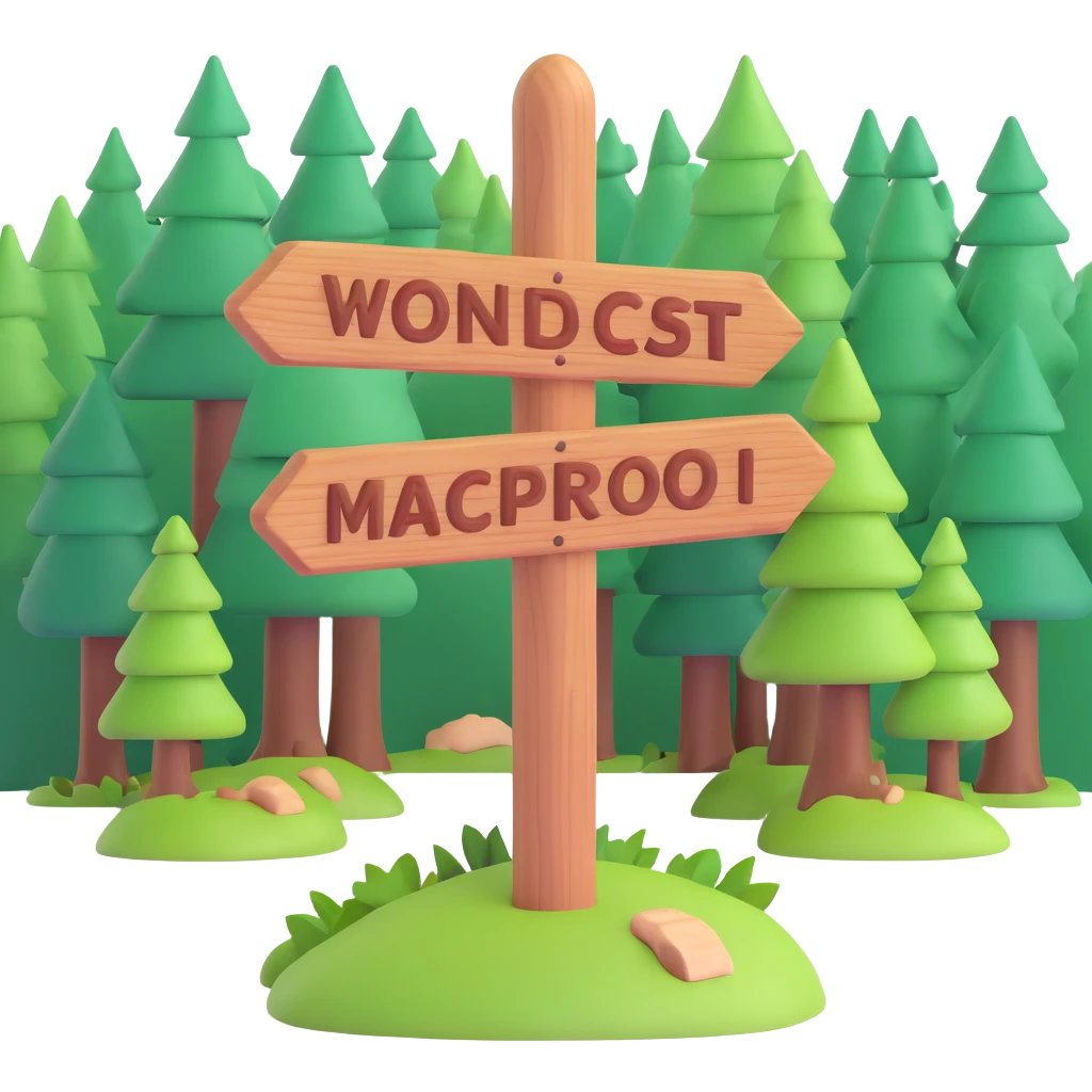 wooden signpost in forest emoji