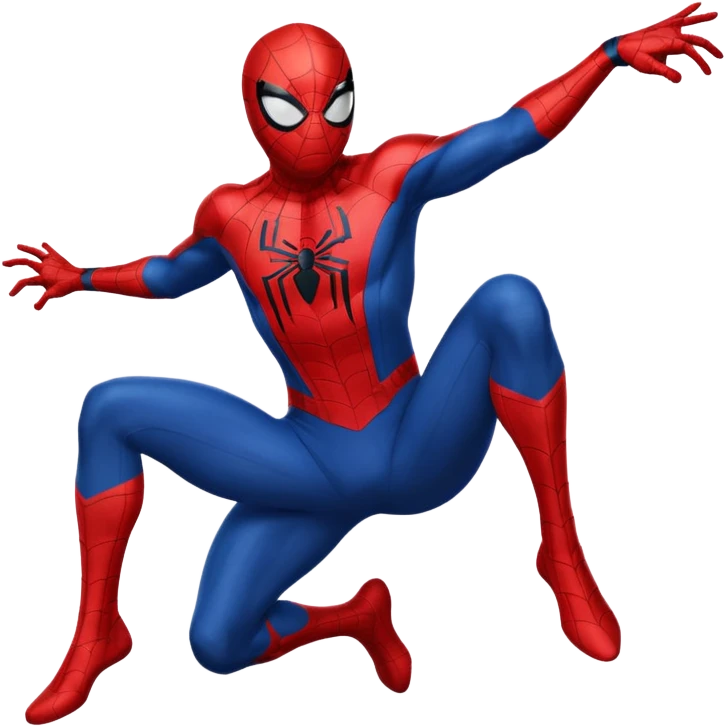 Spiderman in classic red and blue suit, web-slinging pose emoji