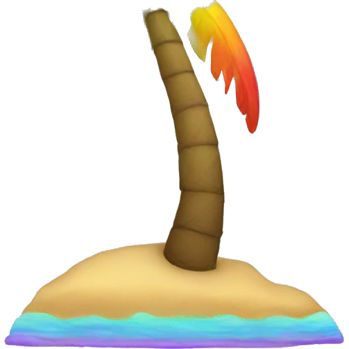 rainbow palm tree emoji