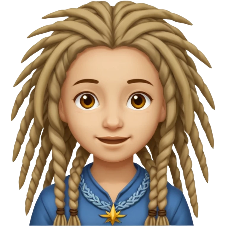 slavic girl with dreadlocks emoji