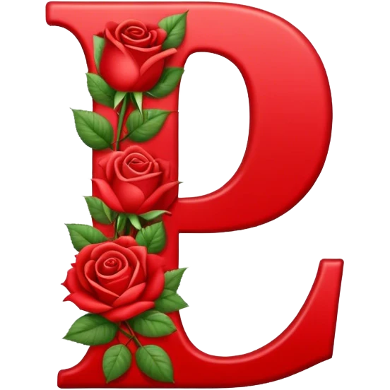 Roses alphabet letter i emoji