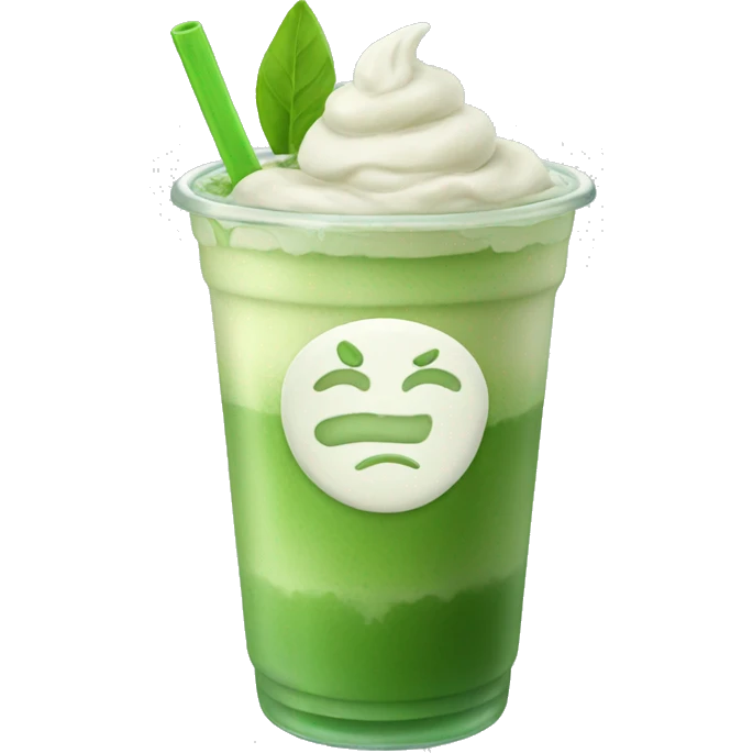 Iced matcha latte  emoji