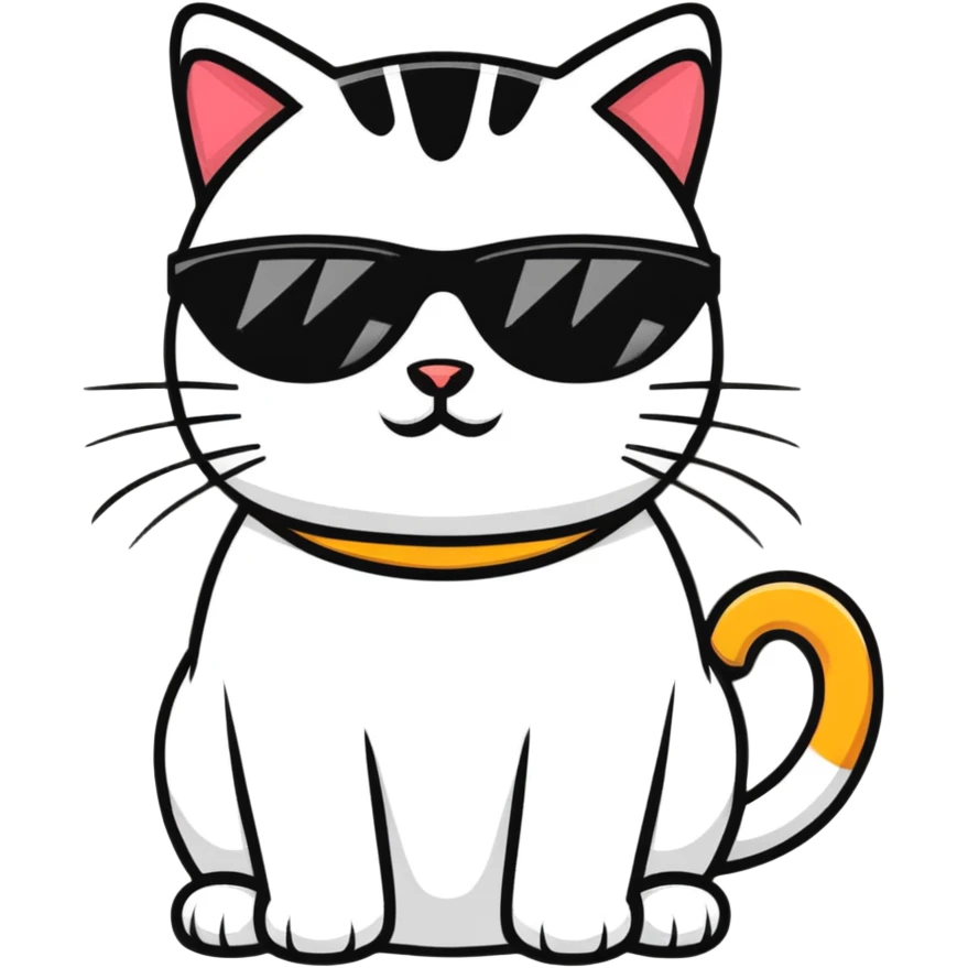 Cat with sunglasses emoji