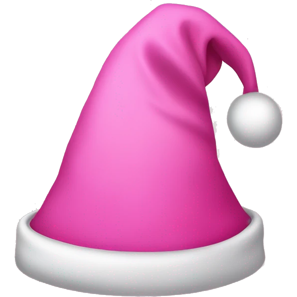 Pink Christmas hat without people emoji