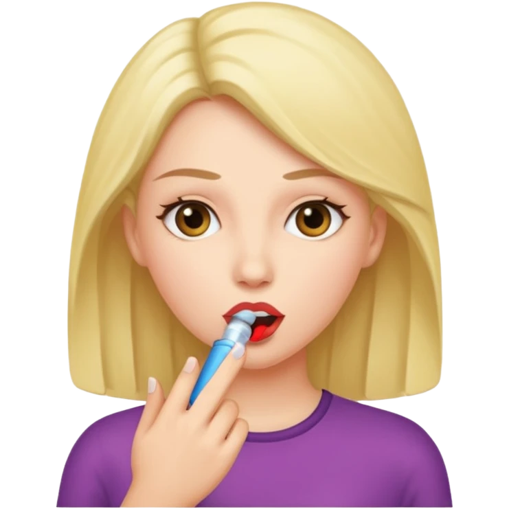 woman giving a blowjob emoji