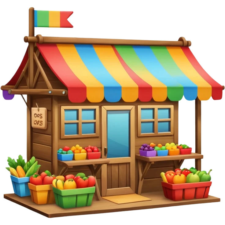 Pop-up market shop emoji
