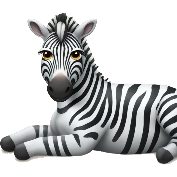 zebra sunbathing  emoji