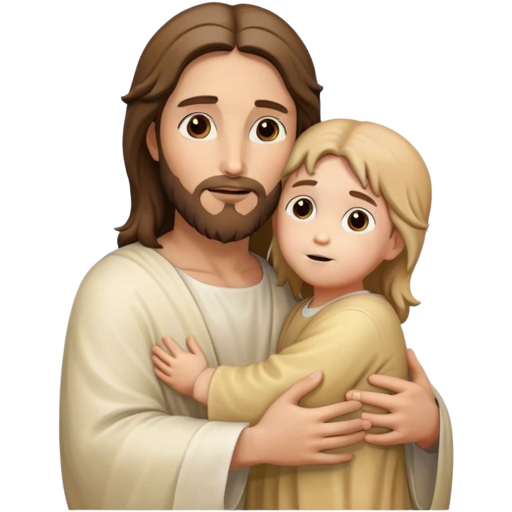 jesus christ hugging a child emoji