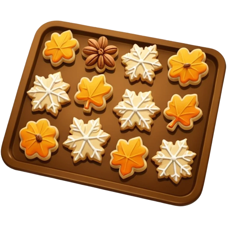 Fall cookies on a tray emoji
