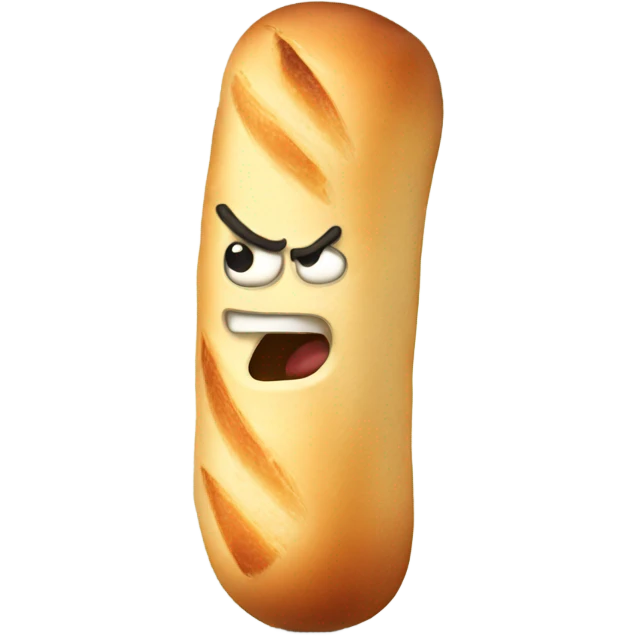 Angry baguette  emoji