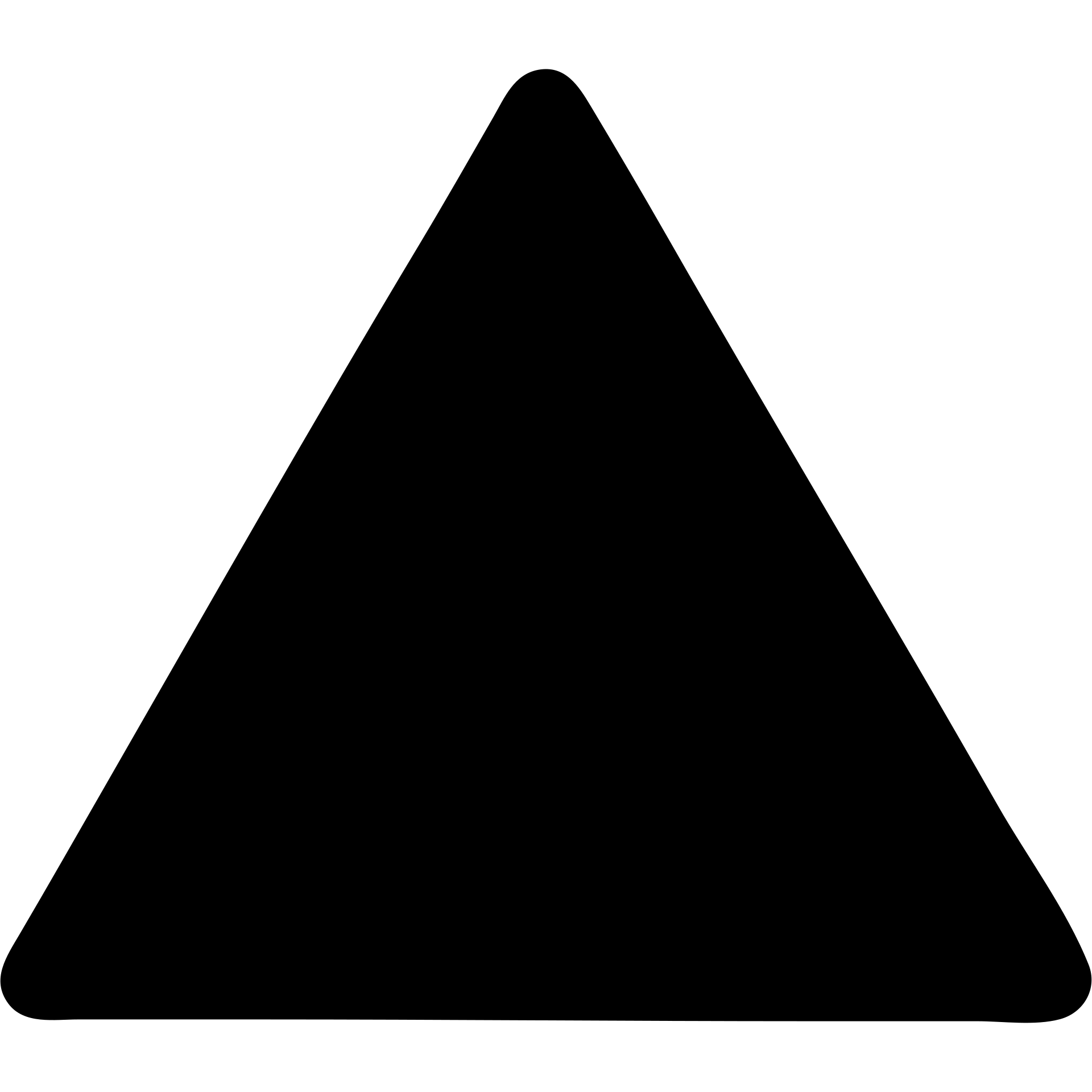 solid filled icon of a triangle in soft blue-grey color emoji