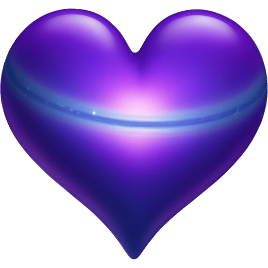 heart shaped purple blue saturn emoji