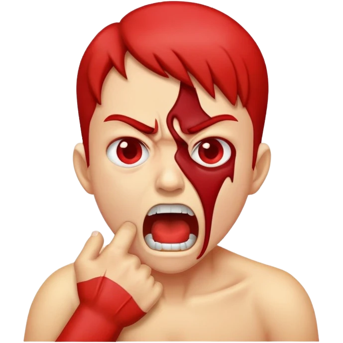 Choking while mad emoji