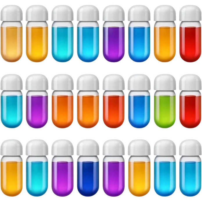 colorful vitamins in capsules emoji