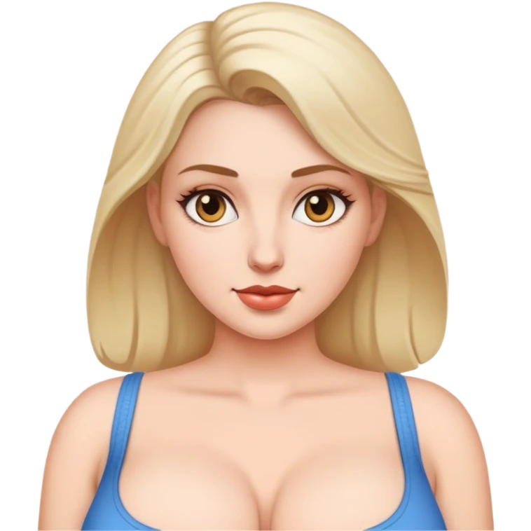 White woman with big boobs emoji
