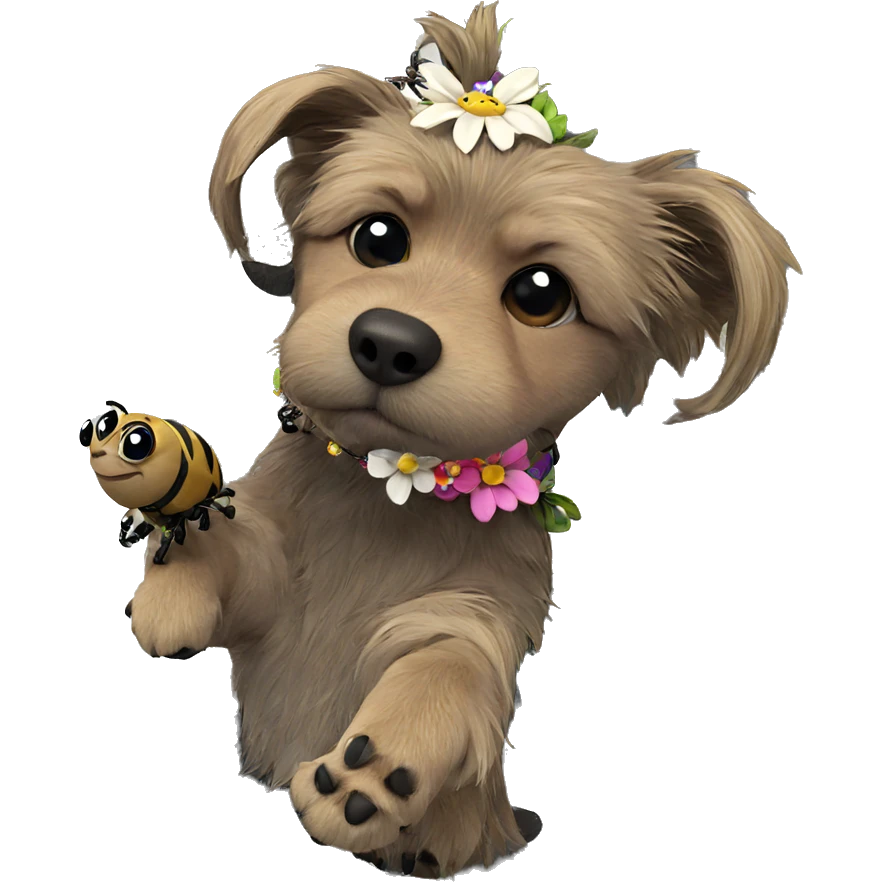 flower necklace with bug detail emoji