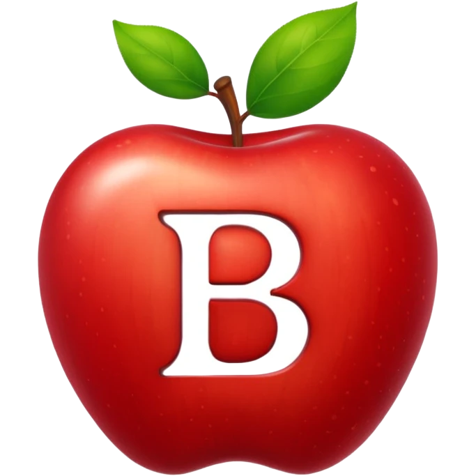 Empty apple like o with letter B in the midlle emoji