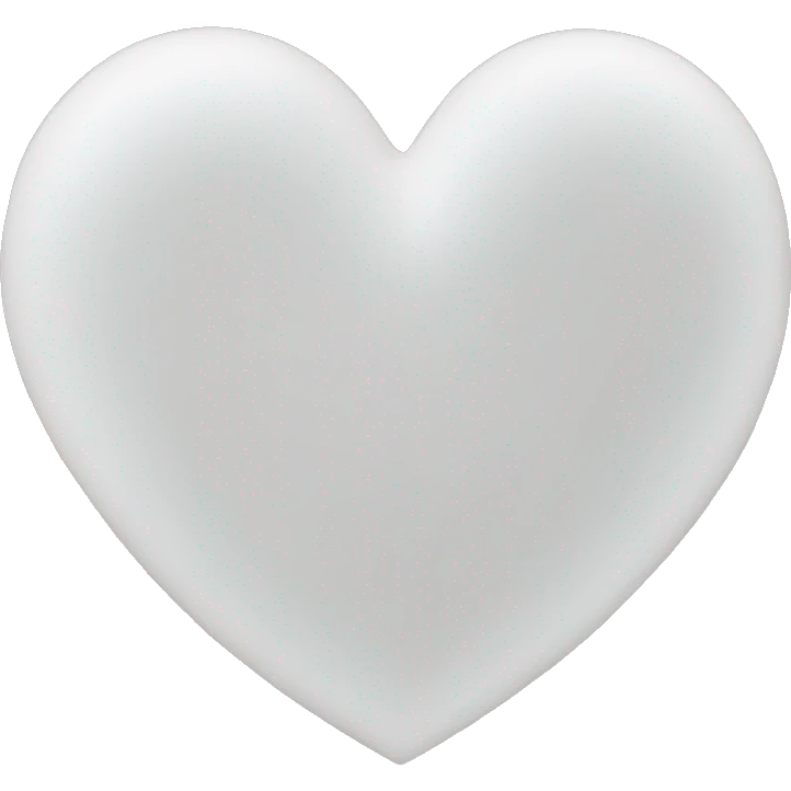 white heart shape emoji
