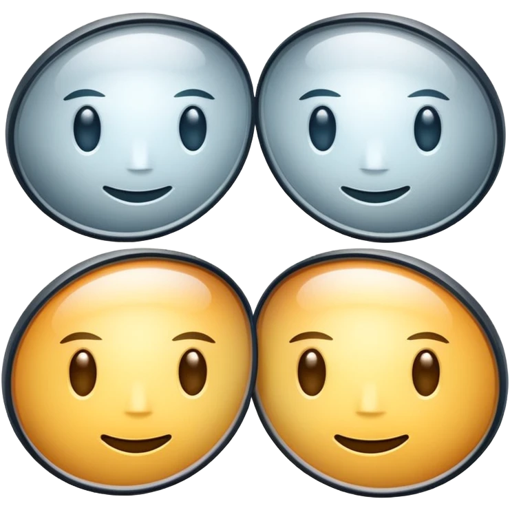 high beam car headlights, rounded semicircle with long lines pointing right, subtle gradients, glossy, Apple emoji style emoji
