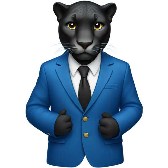 Panther wearing blue blazer emoji