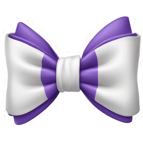 Purple and white bow emoji