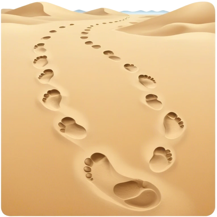 **Baby footsteps lead ahead of larger ones**, as if guiding the adult forward.  emoji