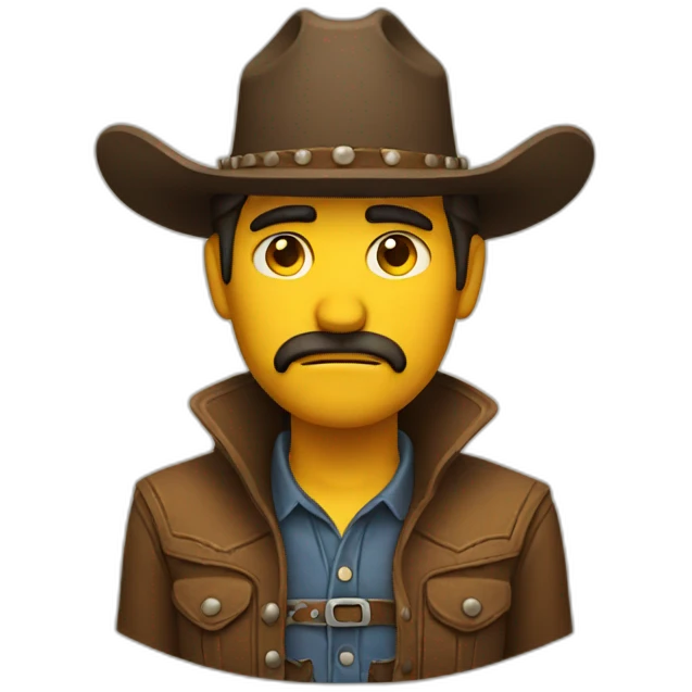 sad cowboy emoji
