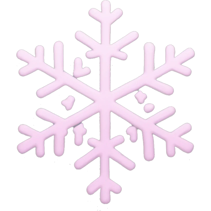pastel pink snowflake  emoji
