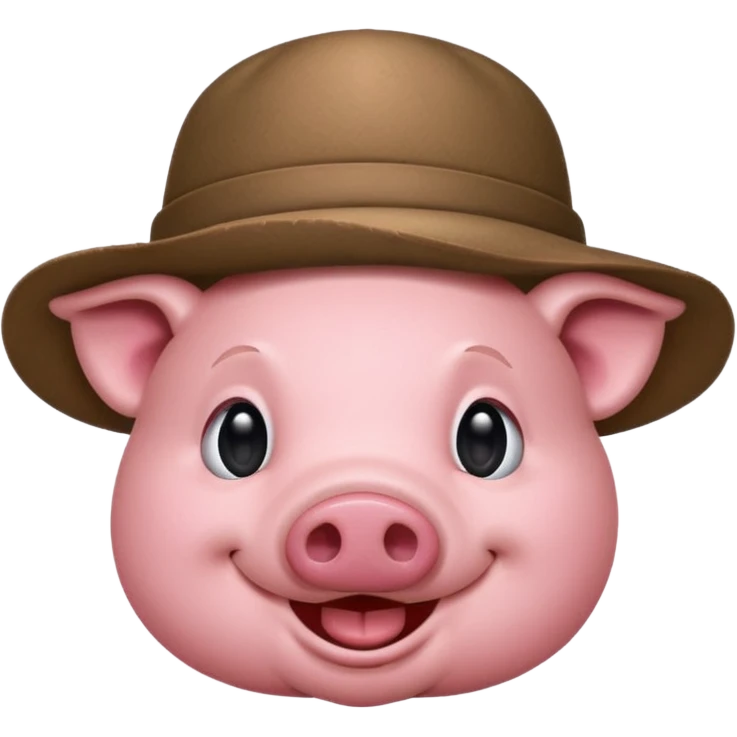 pig wear hat emoji