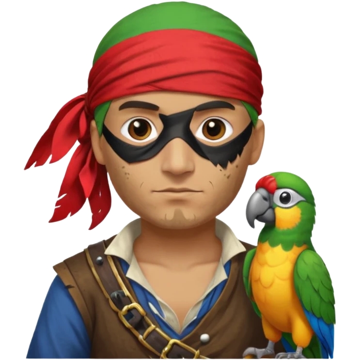 pirate and parrot emoji