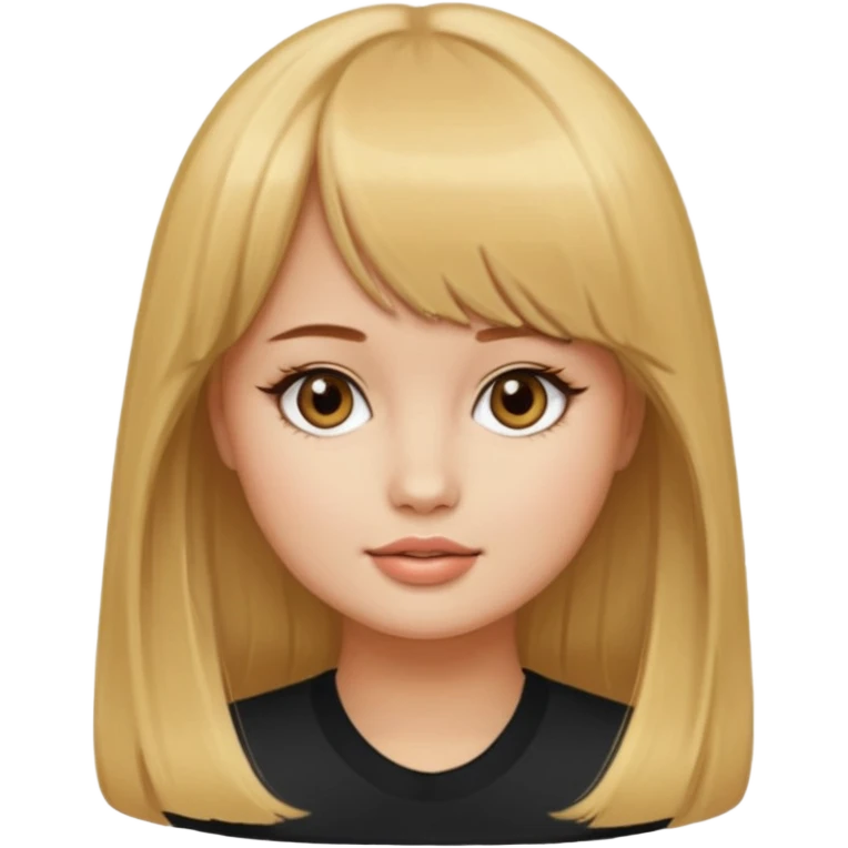 Debby Ryan (golden blonde hair with straight bangs) emoji
