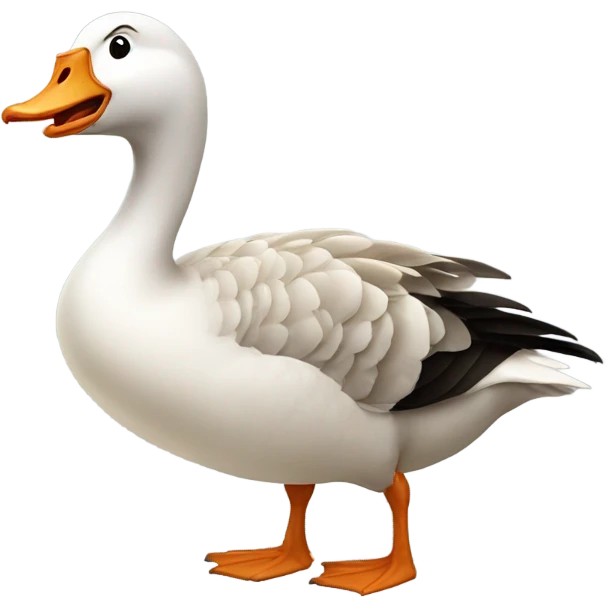 A goose sneezing  emoji
