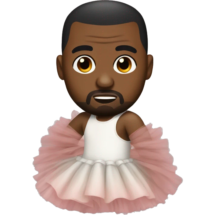 Kanye west wearing a tutu emoji
