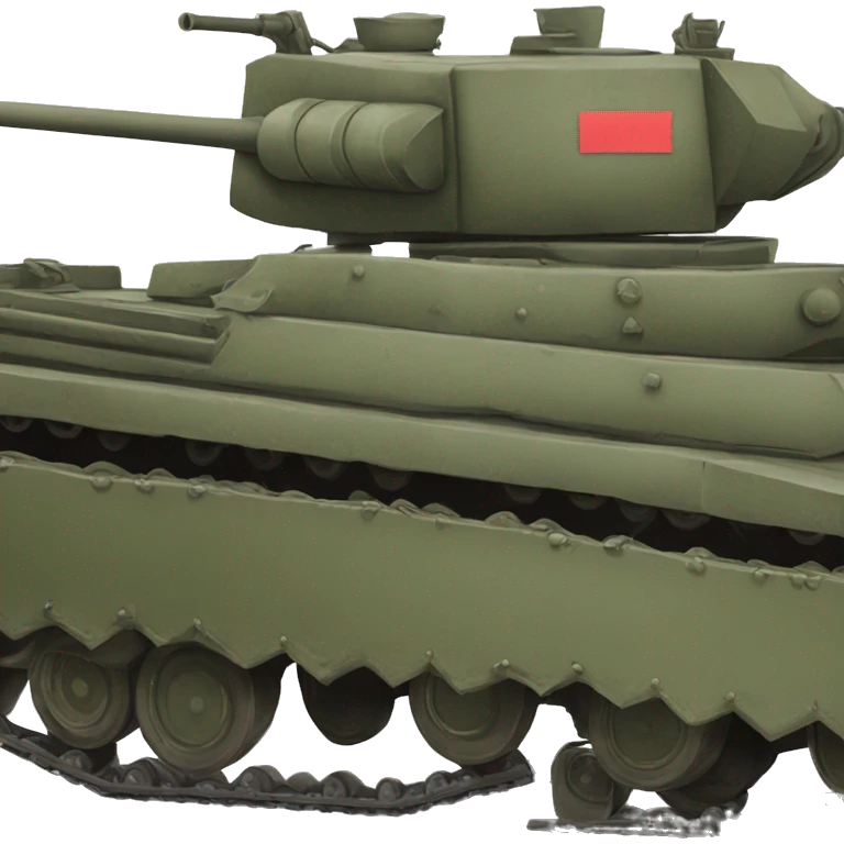 Russian tank 1990 in profile emoji