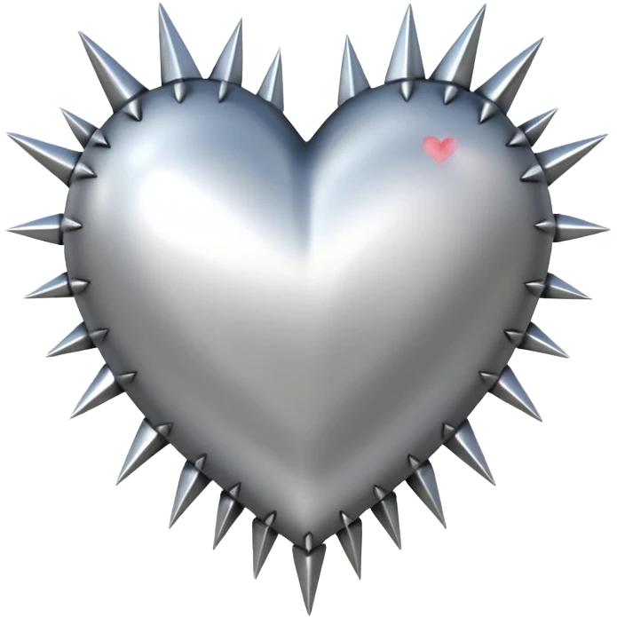 metal heart with spikes emoji