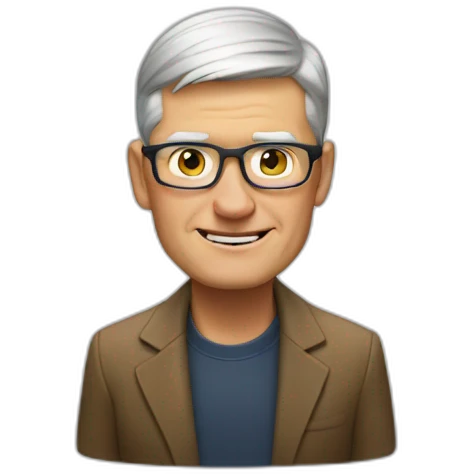 Tim Cook in love emoji