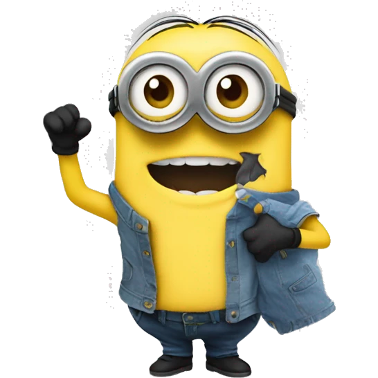 Minion with t-shirt never mew emoji