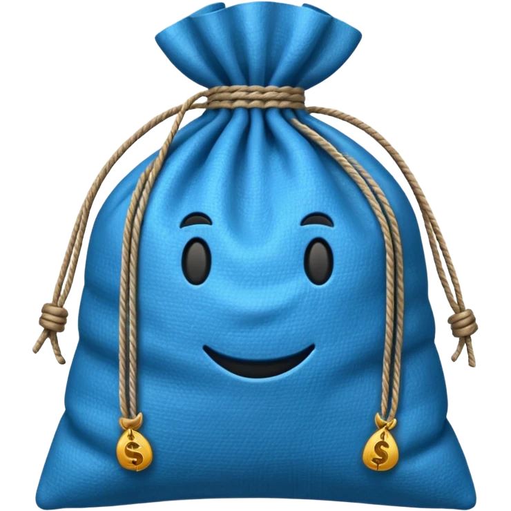 blue money sack emoji