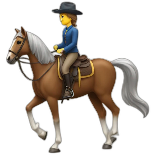 Chat sur cheval emoji