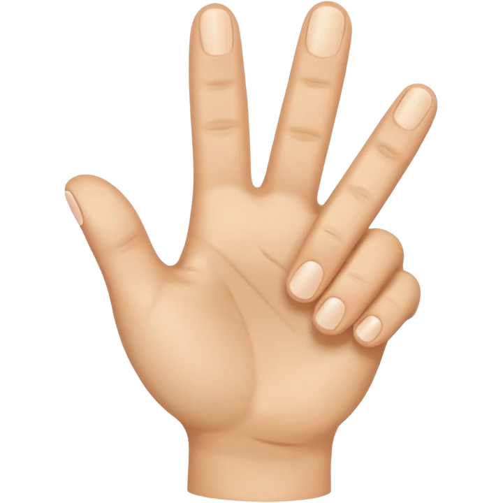 3 finger no like peace but thumb is up emoji