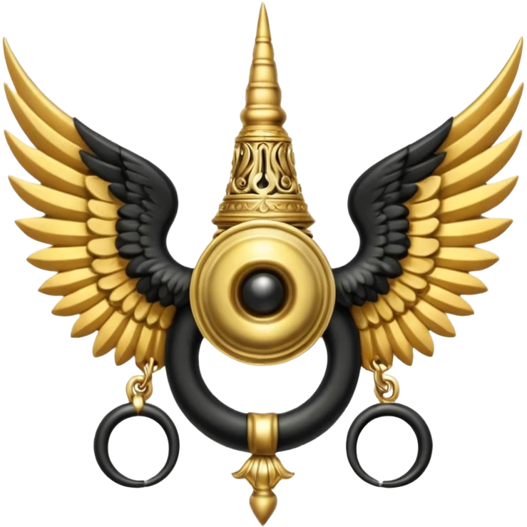 Holy Emblem with black wings and horn emoji