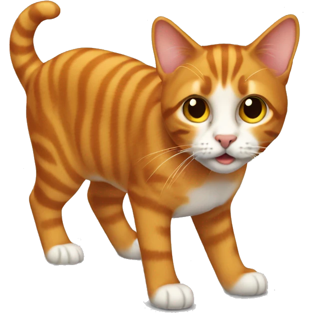 Dark Orange tabby full body emoji