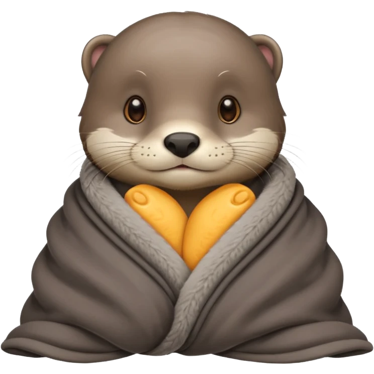 otter cozy in blanket emoji